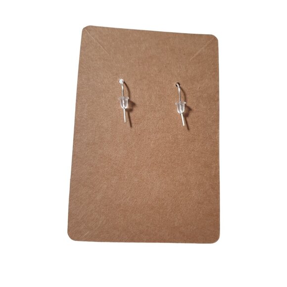 Handmade By Donovan Pink Peace Earrings Boho Bead Dangle Artisan Beach Core 70s - Picture 3 of 3